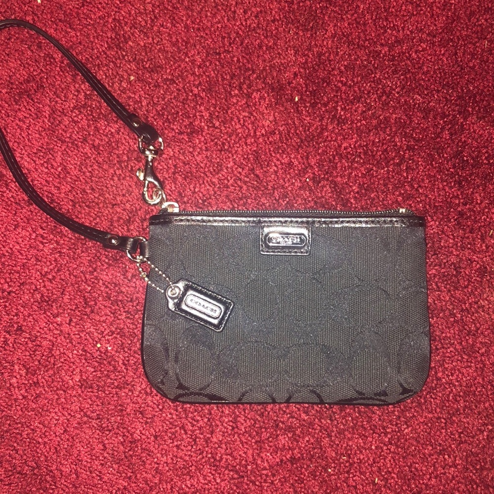 Black Coach wristlet